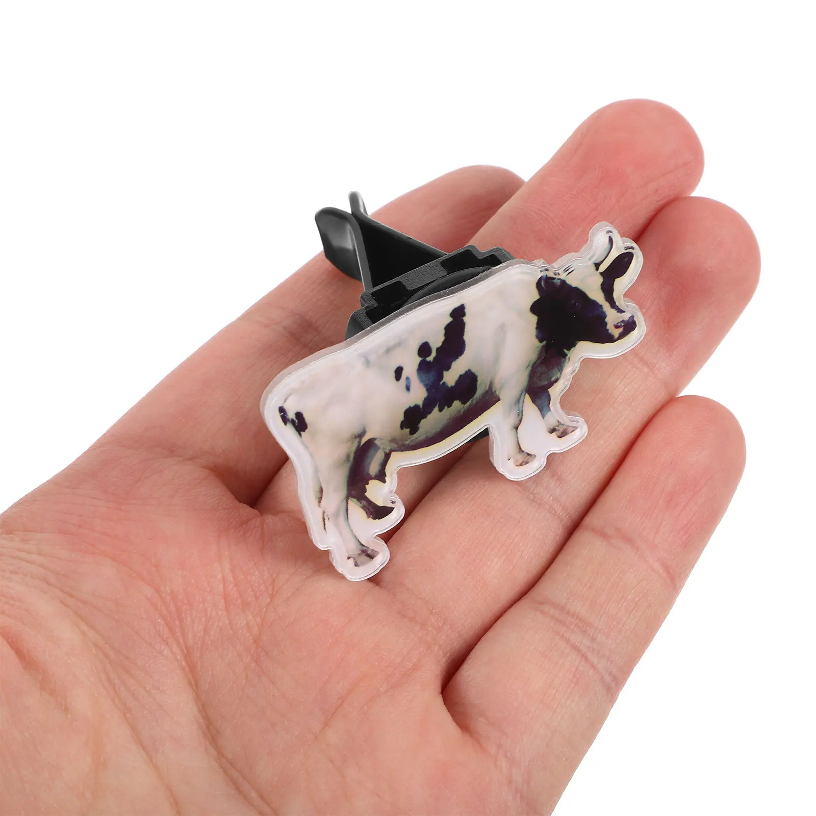 

Air Outlet Clips Decoration Cow Shaped Acrylic Vent Diffuser Clip For Car Interior Aroma Freshener Car Vent Clip