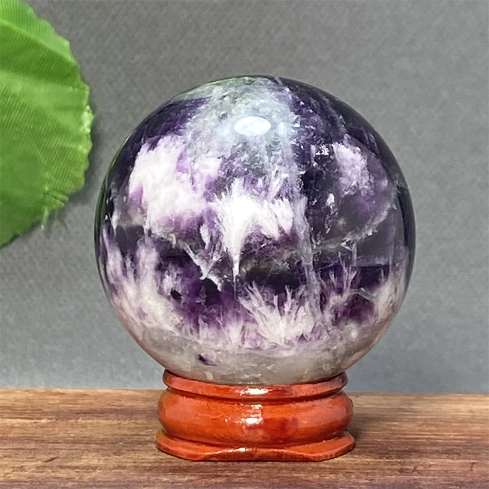 Natural Gemstone Colored Fluorite Crystal Ball Polished Reiki Massage Energy Sphere Chakra Witchcraft Home Decor + Base