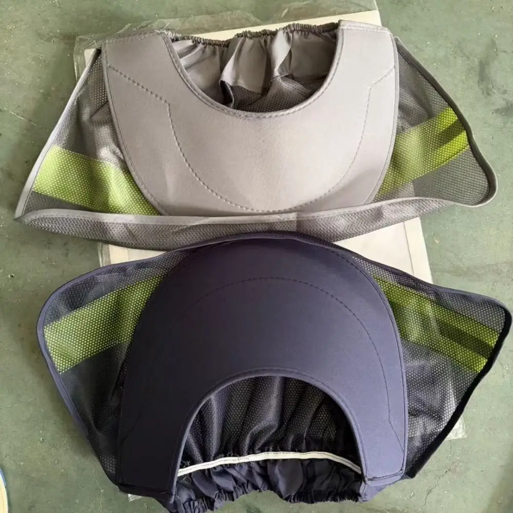 Mesh Hard Hat Sun Shield UV Protection Breathable Reflective Cap Cover Reflective Stripe Mesh Neck Sun Shield