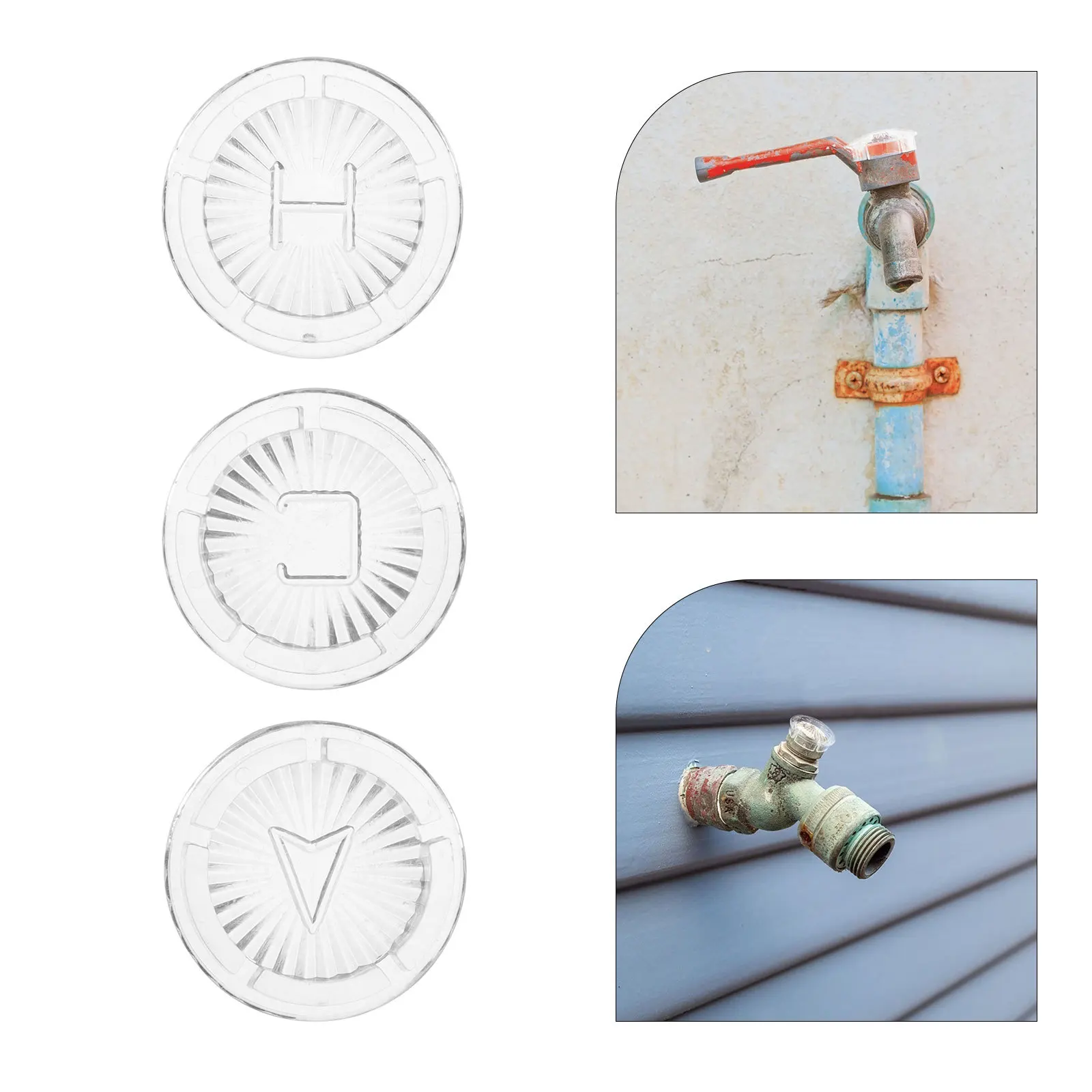 

12Pcs Faucet Index Caps Hot Cold Diverter Handle Button Replacement Sink Shower Knob Cover Temperature Indicators