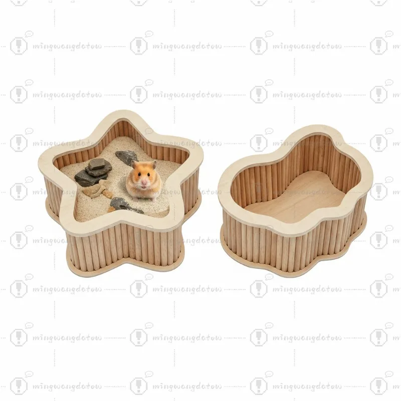 Birch Hamster Excavation, Hole-making Landscaping, Wooden Flower Branches, Special Anti-cheap Bath Toilet for Rats