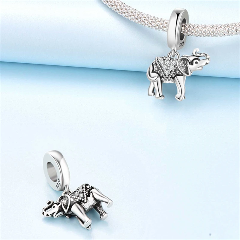 11 Style 925 Sterling Silver Pendant Bracelet Evening Party Bash Gift elephant Pet earphone Beads For Diy Jewelry Gift Making