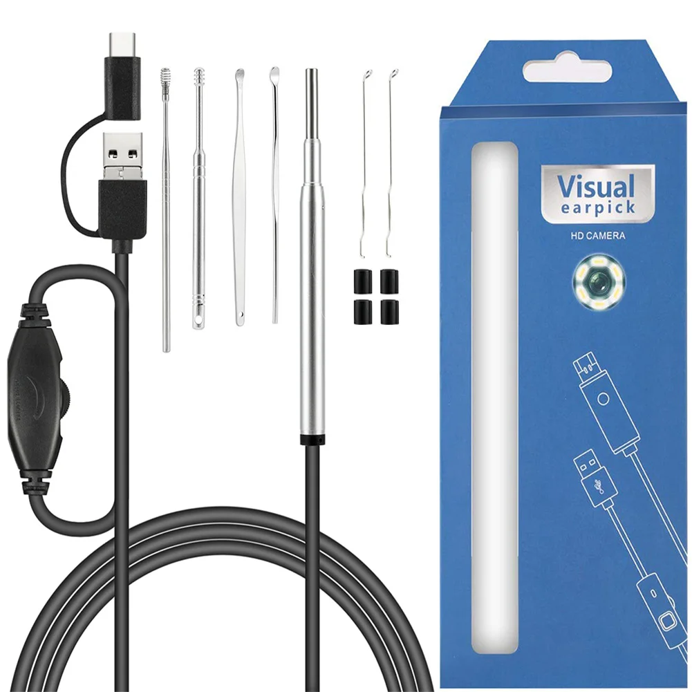 Endoscope auditif visuel Kanoscope USB, inspection du canal, outils de livres d'avertissement d'oreille, caméra pour téléphone portable Android, PC, 3.9mm