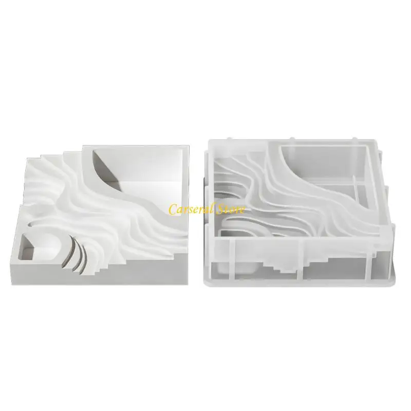 

M4YF User Friendly Terraced Landscape Mold Home Decoration Mold For Succulent Gardens Craft Projects Safe Family Use