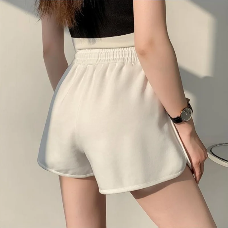 Sports pants shorts summer 2024 new relaxed slim high waist plus size yoga hot pants casual wide leg pants