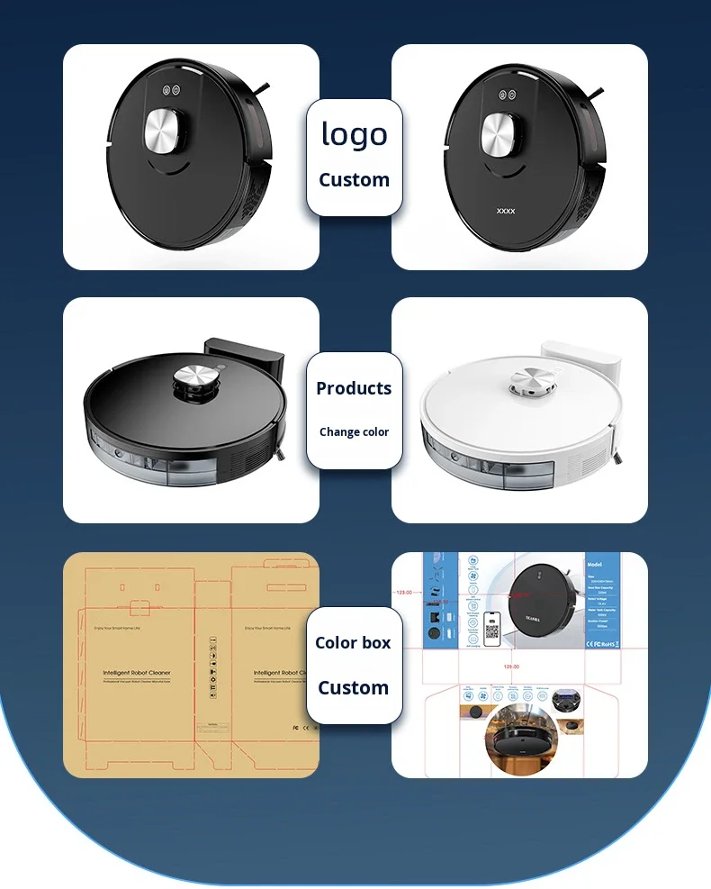

Smart Vacuum Cleaner Robot Mop Combo App Control 2000Pa Suction Fully Automatic Cleaning 600ml Dust Bin