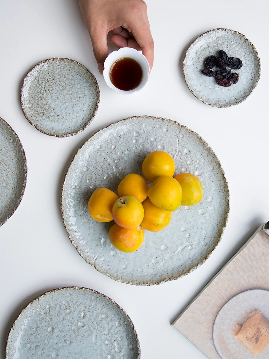 

Японская и китайская посуда для сервировки стола и чаепития в стиле дзен, для домашнего использования, из Цзиндэчжэня, включая поднос для сухого баббл-чая.