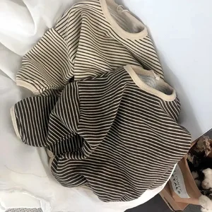 Children's sweatshirt for boys Girls Superior Clothes Spring Autumn Cotton Sleeve Long T-Shirt Children Casual Striped tops-en Clothes1-8t 10 Main sales children's clothing boy - №1