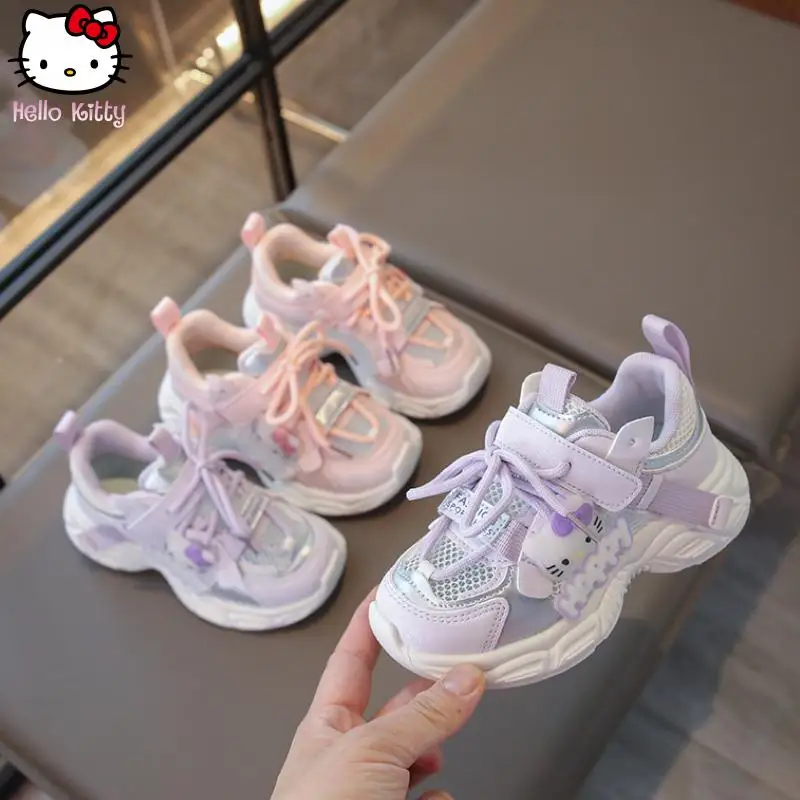 

Кроссовки с героями мультфильмов «Hello Kitty» для девочек Sanrio, новые летние кроссовки в стиле аниме Kawaii на мягкой подошве, кроссовки для подростков, корейская милая обувь для папы