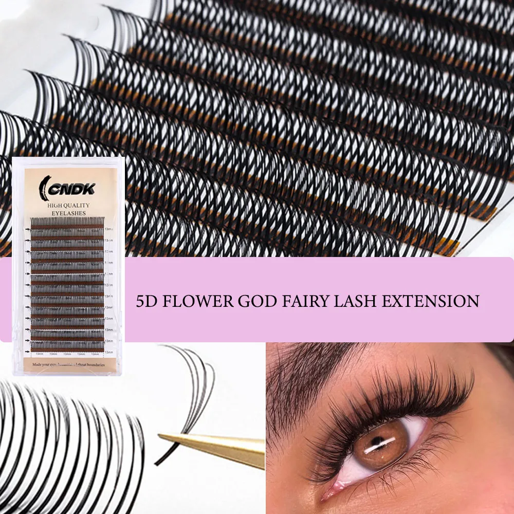 

5D Premade Fan 0.07 5D Flower God Fairy Lash Extension Easy Fan Blooming Spike Russian Volume Lash Silk Individual Lashes