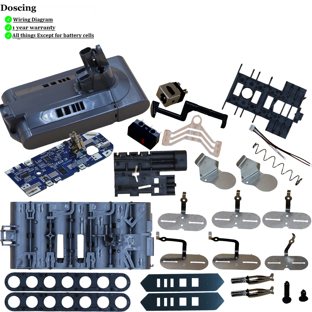 

V10 Battery Plastic Case Charging Protection Circuit Board PCB for Dyson V10 25.2V Vacuum Cleaner Absolute SV12 Fluffy