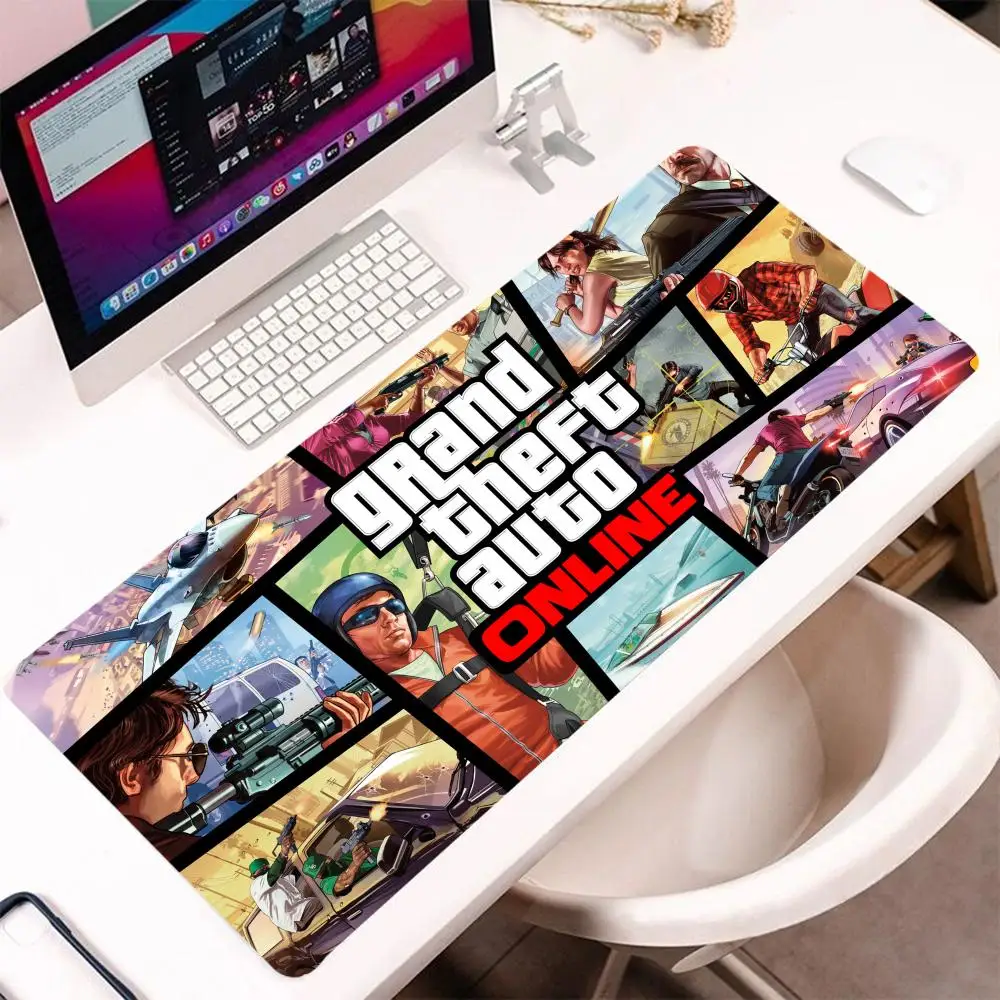 

Grand Theft Auto V 60x30cm Mouse Pad XXL 800x400mm Mouse Pad Large Computer Laptop Non-slip Keyboard Desk Mat Mousepad