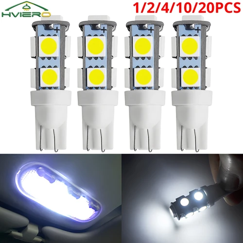 Luz Led para matrícula de coche, lámpara de maletero de 12V, señal de giro T10 194 W5W, cuña de estacionamiento, marcador lateral de cúpula Interior, 20/50/100X