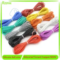 1M/5M Heat-resistant cable 30 28 26 24 22 20 18 16 15 14 13 12 10 AWG Ultra Soft Silicone Wire High Temperature Flexible Copper