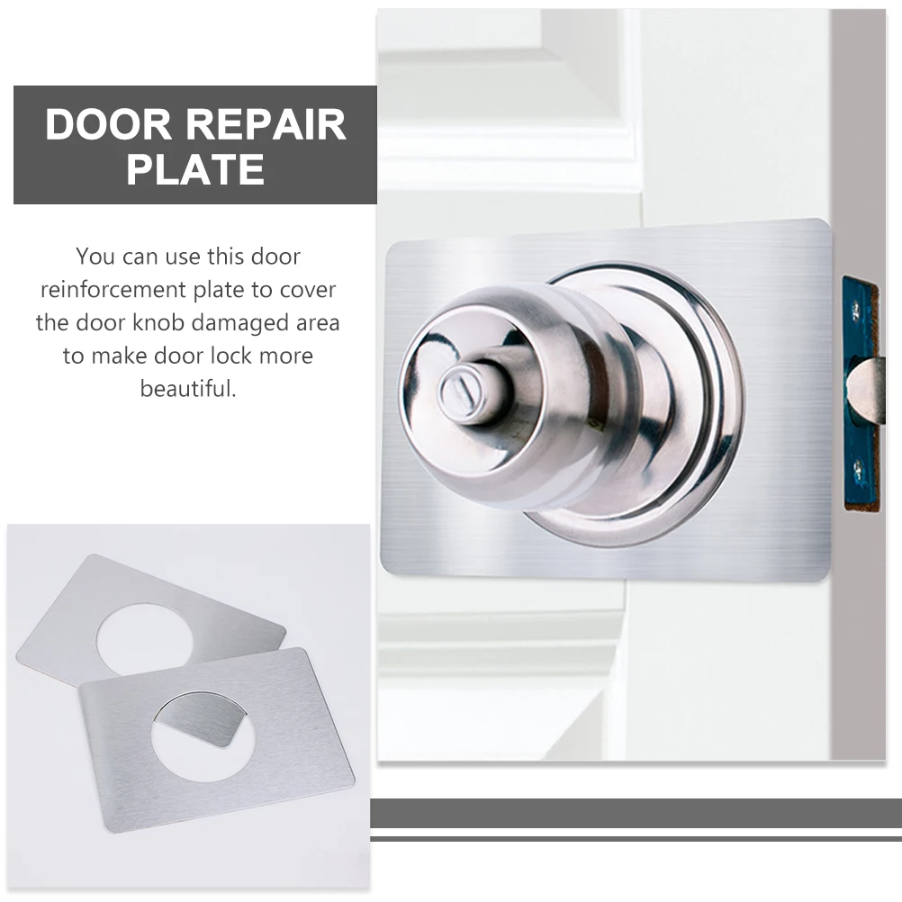 

4 Pcs Thicken Door Lock Repair Piece Deadbolt Covers Stainless Steel Plate Reinforcement