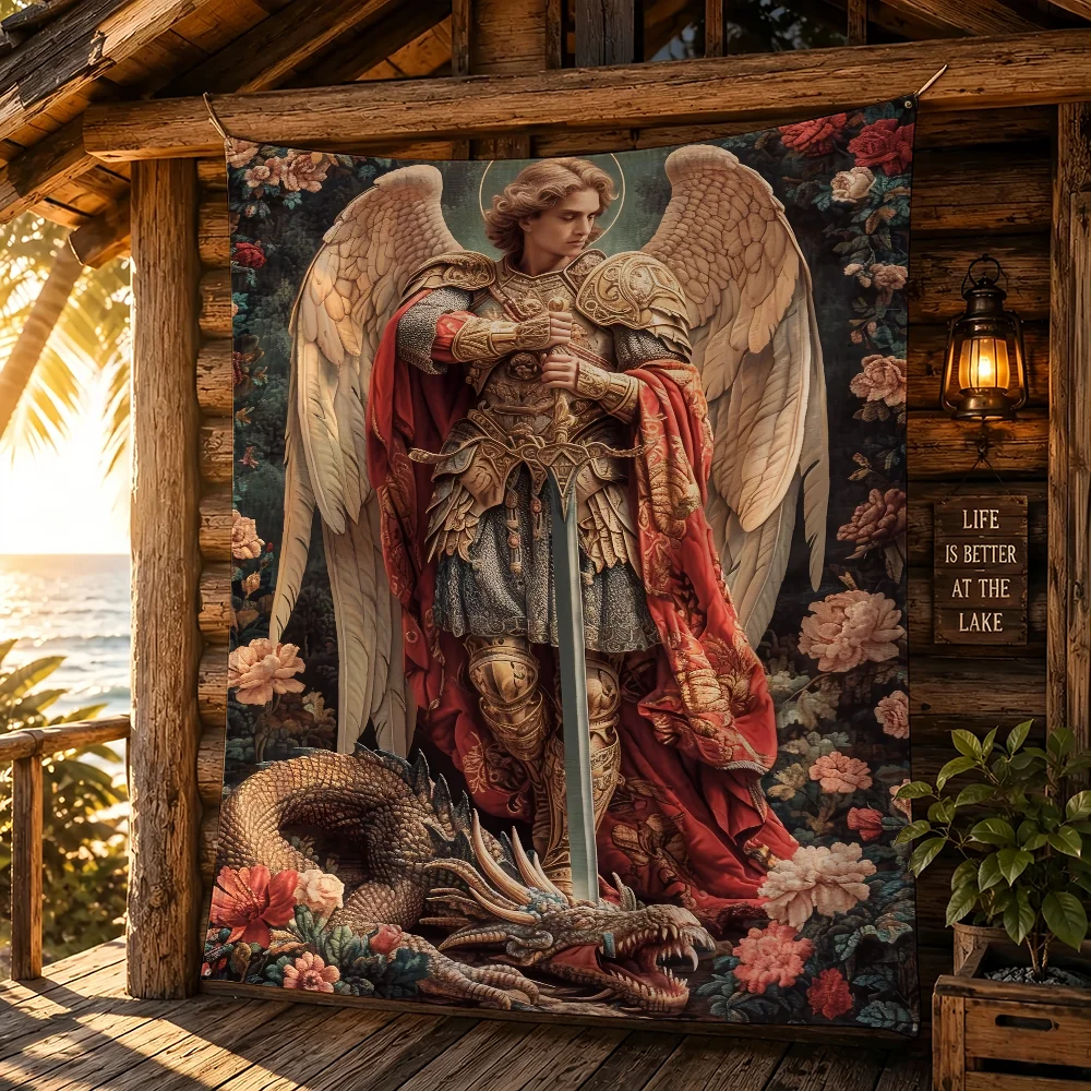The Holy Archangel Michael flag Campsite Atmosphere Hanging Banner Outdoor Garage Party Decor Advertising
