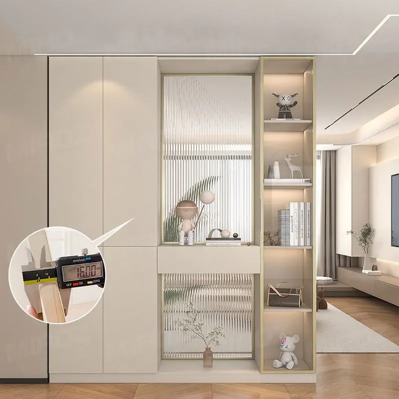 Entrance cabinet shoe cabinet integrated partition double-sided living room screen cabinet light luxury household