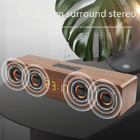 HIFI Wooden Bluetooth Speaker High Power 4 Speakers PC/TV SoundBar Wireless Home Theater Portable Sound Column FM Caixa De Som