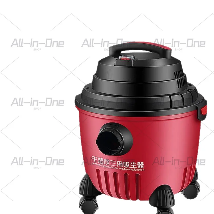 High power small household industrial hand-held bucket vacuum cleaner dry and wet decoration three-purpose vacuum cleaner