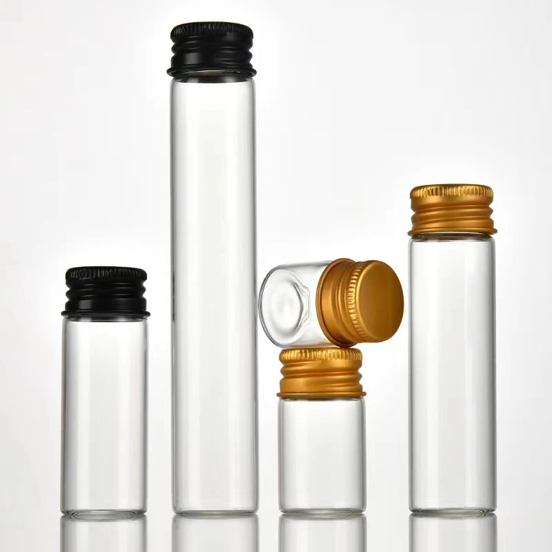 

LAB 3ml to 50ml Transparent clear Glass sample bottles essential oil bottle Lab Chemistry Vial Container e