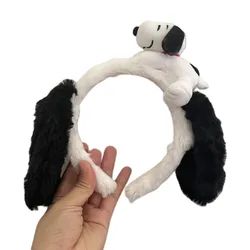 Snoopy cute headband creative animation peripheral plush toy doll headband kawaii children's hair accessories holiday gift