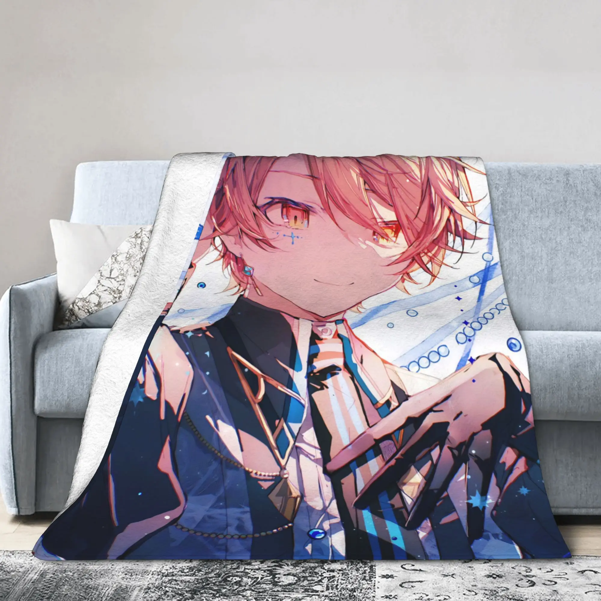 

Tenma Tsukasa Anime Blanket Soft Flannel Comfortable Gifts Throw Blankets Bedding Throws