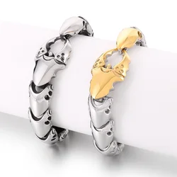 KALEN Vintage Heavy Crab Pliers Shaped Bracelet for Men Stainless Steel Men's Bracelets Punk Animal Jewelry Hapiship Boy Gifts
