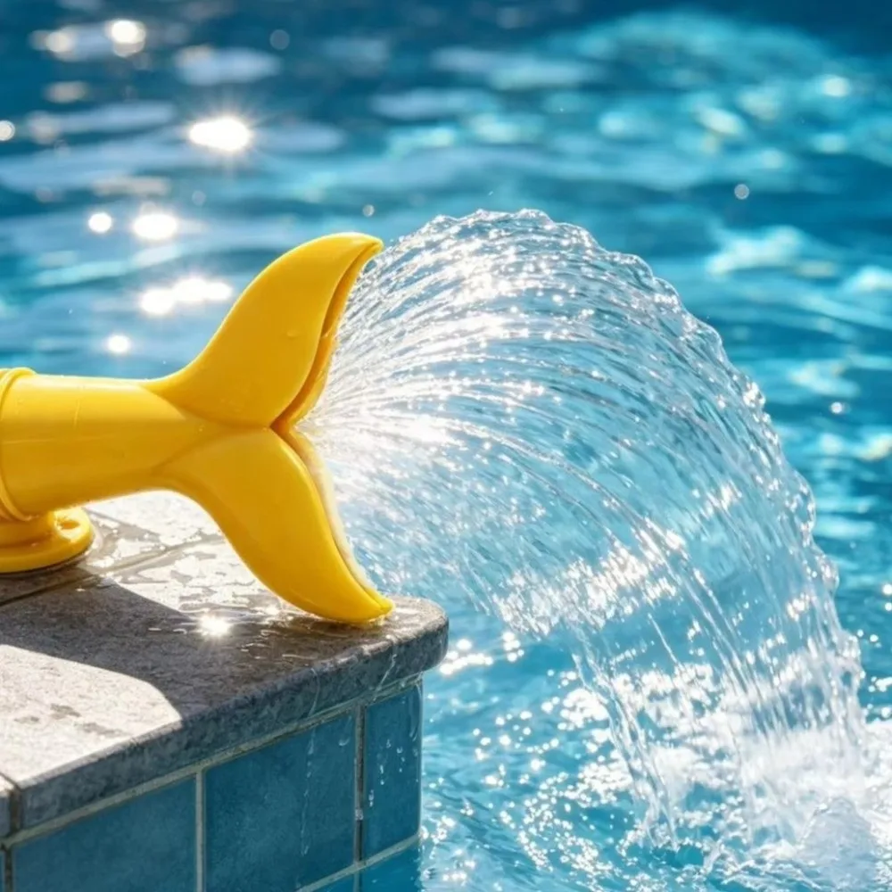 3/4 Inch Universal Swimming Pool Fountain Oxygenating Fountain Effect Mermaid Tail Pool Sprayer Wide Fan Waterfall
