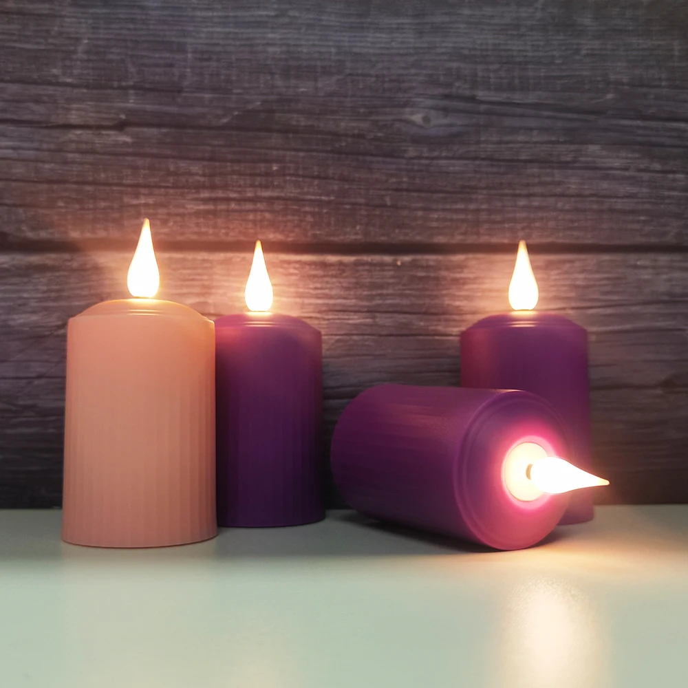 Led Candles Battery-operated Tea Light Timer Remote With Flickering Flames Led Light Christmas Home Decoration Advent Led Candle