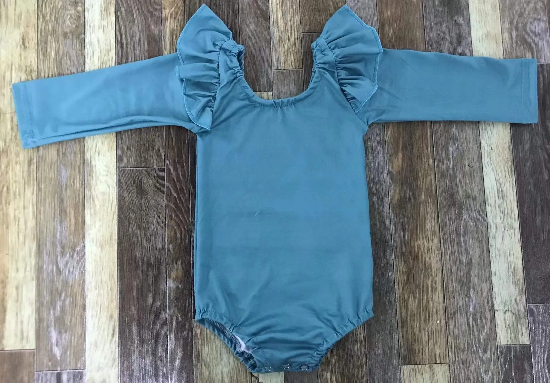 

Blue Girls 0-2 years crawling romper jumpsuit newborn clothes long-sleeved round neck outdoor wear at home