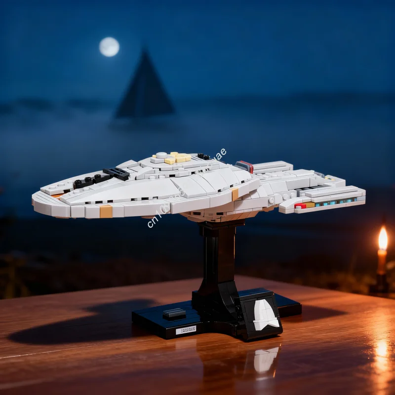 

532pcs MOC USS Voyager Space Model Building Blocks Architecture Toy Assemble DIY Creative Christmas Gift Education Idea Brick