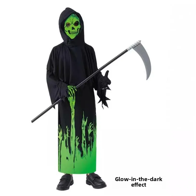 Halloween Spookkostuum Lichtgevend Nachtelijk Cosplay Sile Spookkostuum Traditioneel Chinees kostuum voor dames Stadiumkleding