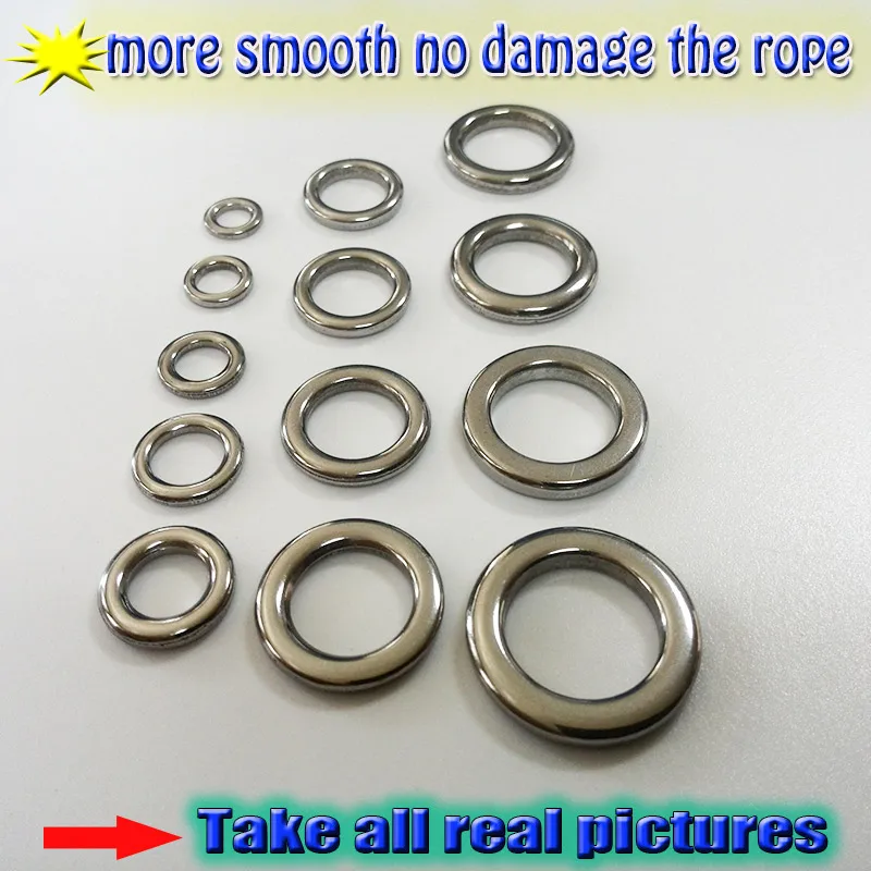 2025 fishing solid ring jigging fishing accessories high quality Pure 304 stainless steel very large test 100pcs/lot