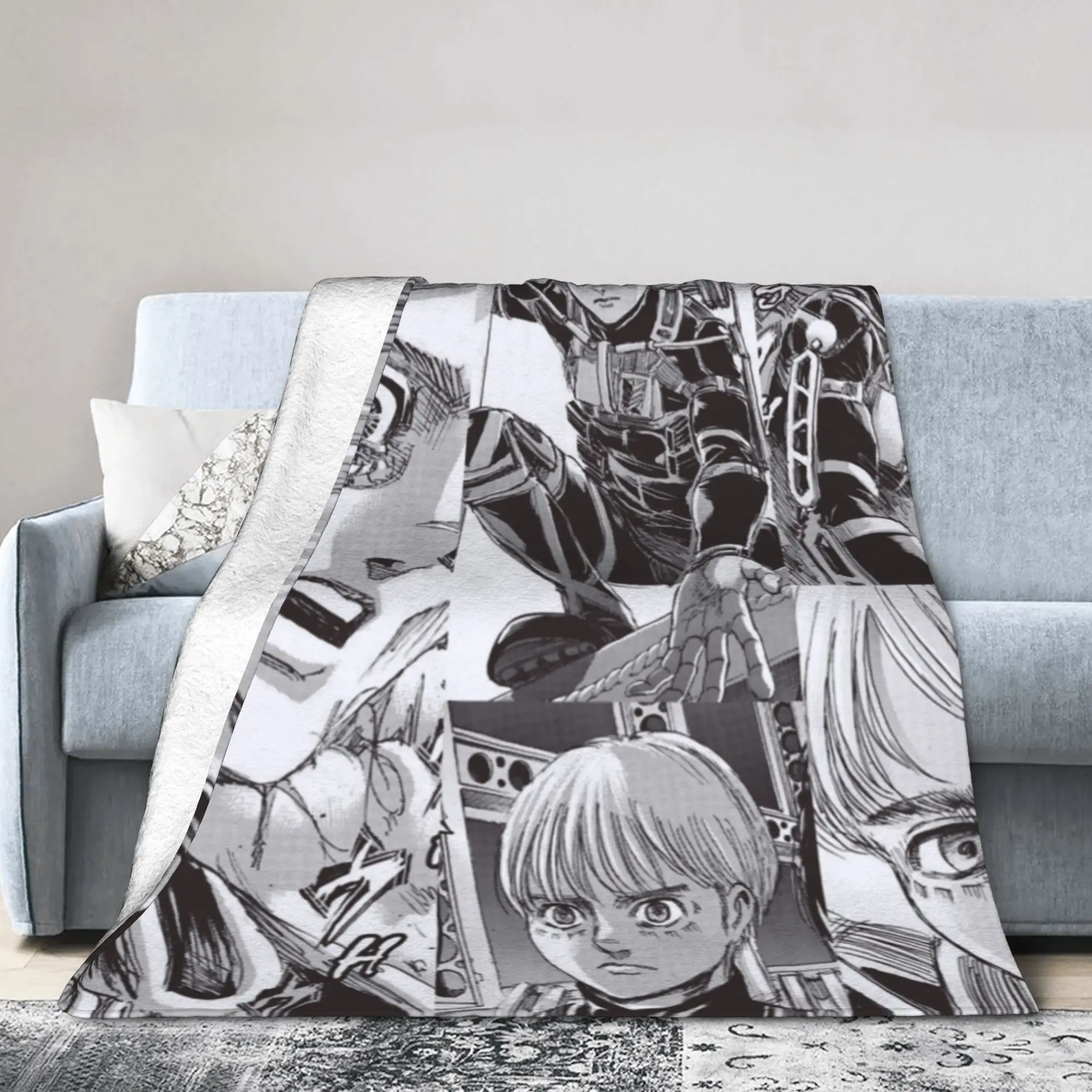 Armin Arlert Attack on Titan Blanket Velvet  Winter  Portable Super Soft Throw Blanket for Bedding Car Bedding Throws