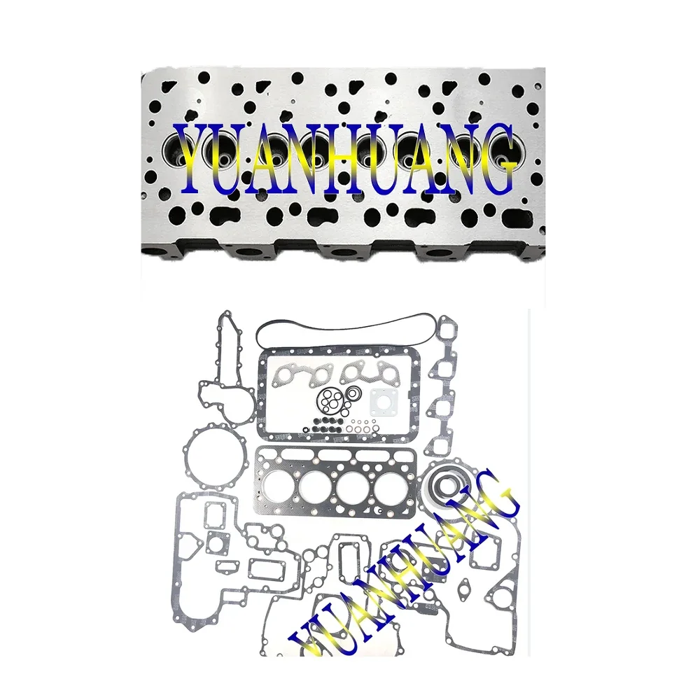 V1502 Overhual Full Gasket Kit Bare Cylinder Head for Kubota Engine Parts