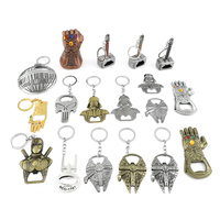 Marvel Superhero Metal Keychain Avengers Pendant Keychain or Bag Thor Hammer Keyring Bottle Opener Men Accessories Gifts