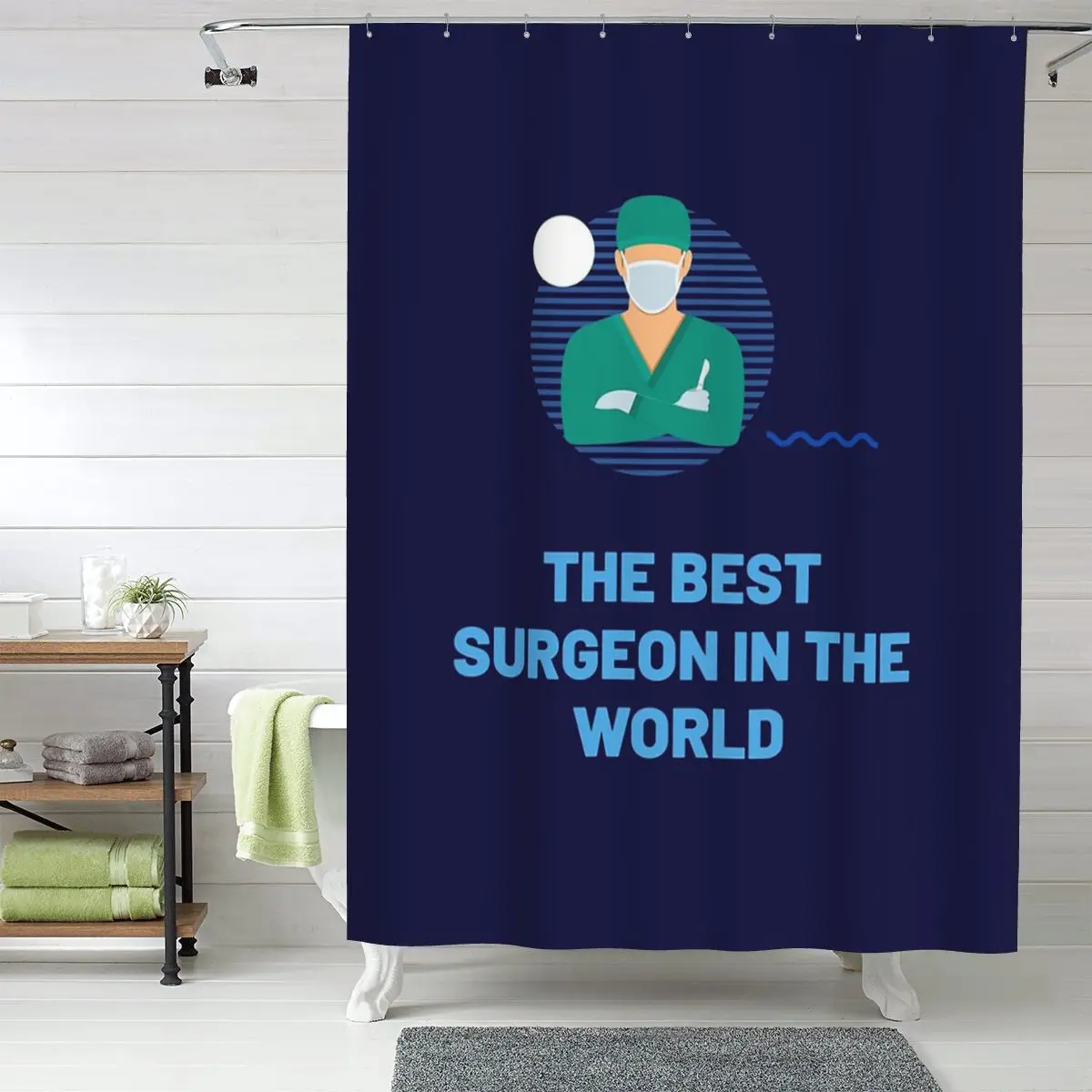 

Лучшая в мире занавеска для душа с изображением хирурга, полиэстеровая, водонепроницаемая, с крючками