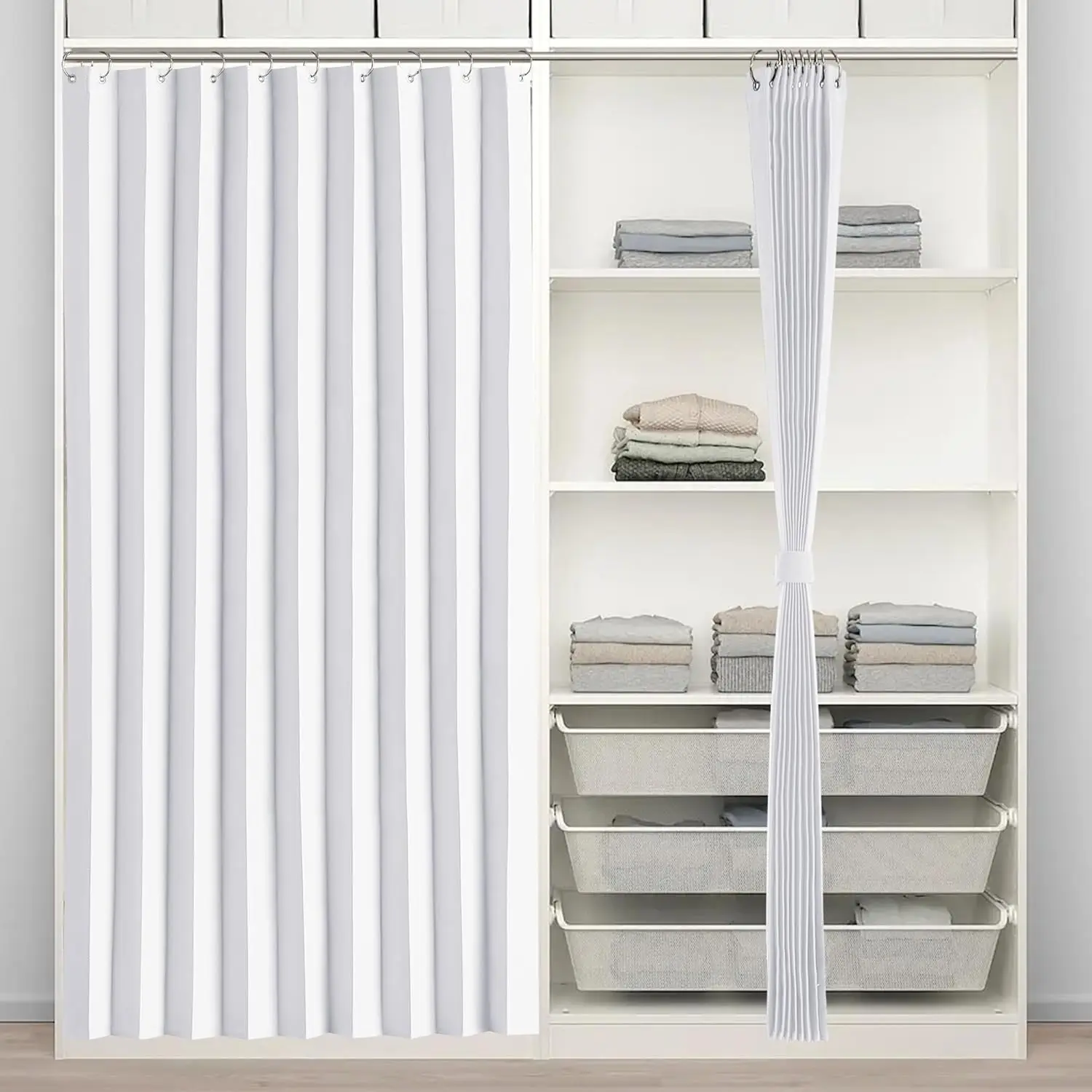 

Шторы для открытых шкафов, плиссированные складные двери-гармошка для зонирования комнаты, термоизолирующие шторы для дверей