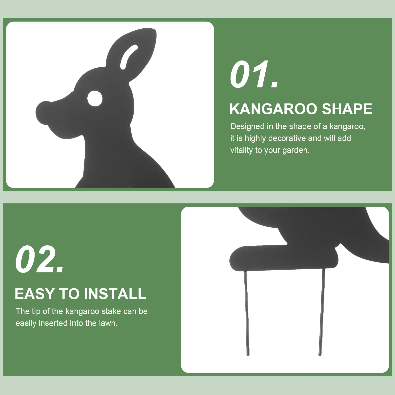 

4pcs Iron Animal Garden Stake Decorations Durable Lawn Ornaments Yard Stakes For Outdoor Garden Decoration Landscaping Ornament