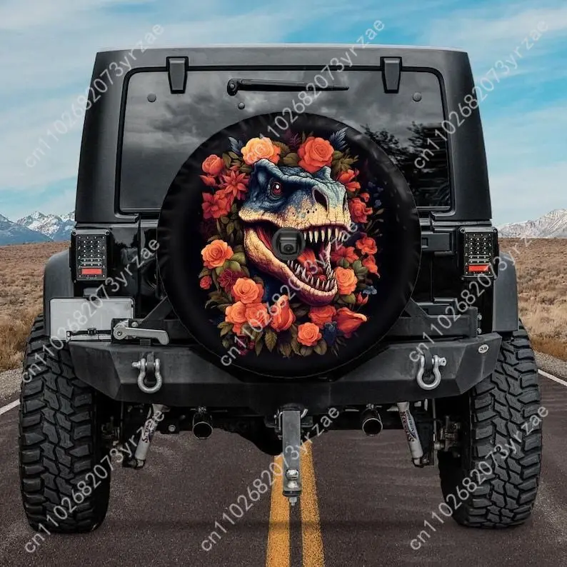 

Funny TRex Various Models Spare Car Tire Cover Sand Dust Prevention Protect Wind Rain Tire Cover Sturdy Durable Tire Covers