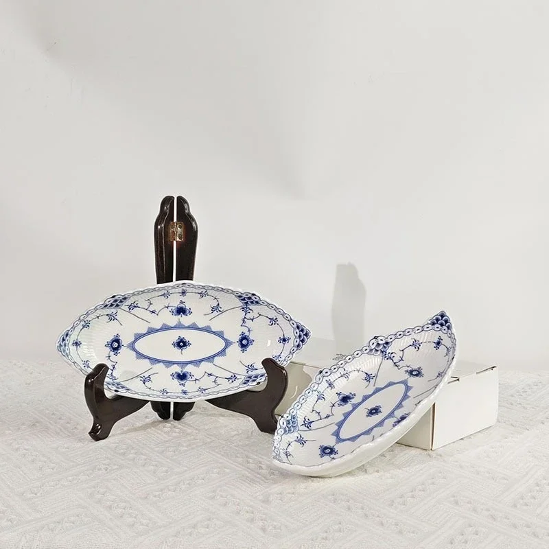 All-Lace Hollowed-Out Exquisite Pastry Plate Home Bone China Dessert Salad Dinner Plate Gift Recommendation