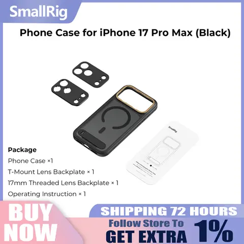 SmallRig 17 Pro / Pro Max FilMov 경량 사진 촬영용 폰 케이스 아이폰 17 Pro/ Pro Max MagSafe 호환 67mm 마그네틱 필터