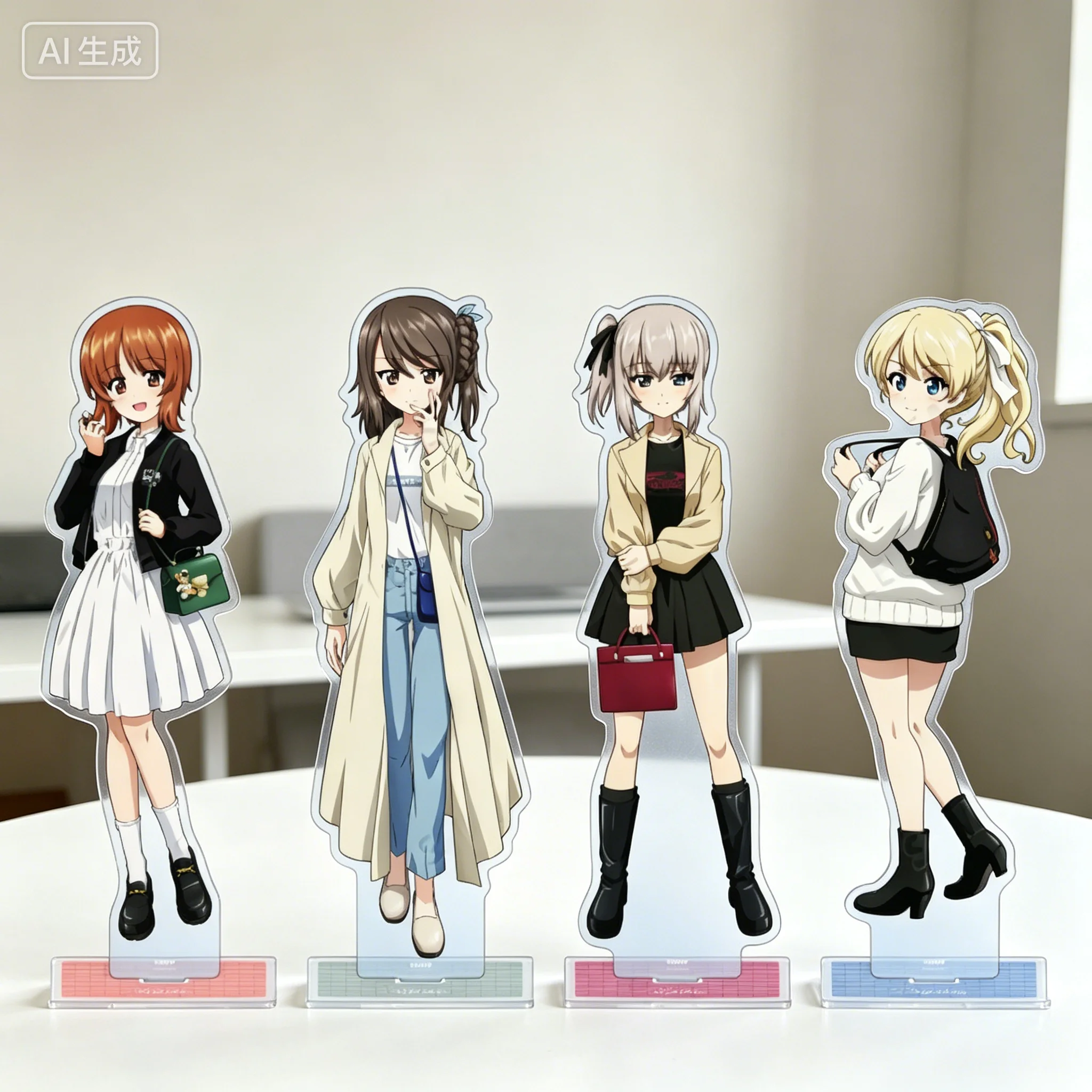 

Anime Girls und Panzer das Finale Date attire Ver Miho Nishizumi Mika Acrylic Stand Model Plate Keychains desk decorations