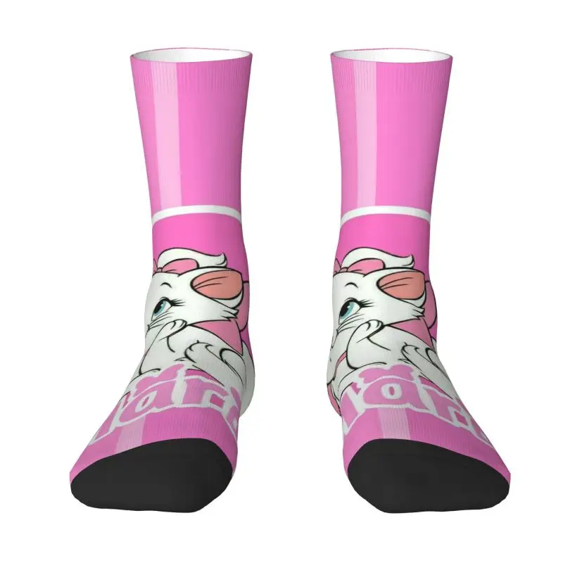 

Cartoon Aristocats Animation Marie Cat Men's Crew Socks Unisex Cute Spring Summer Autumn Winter Dress Socks