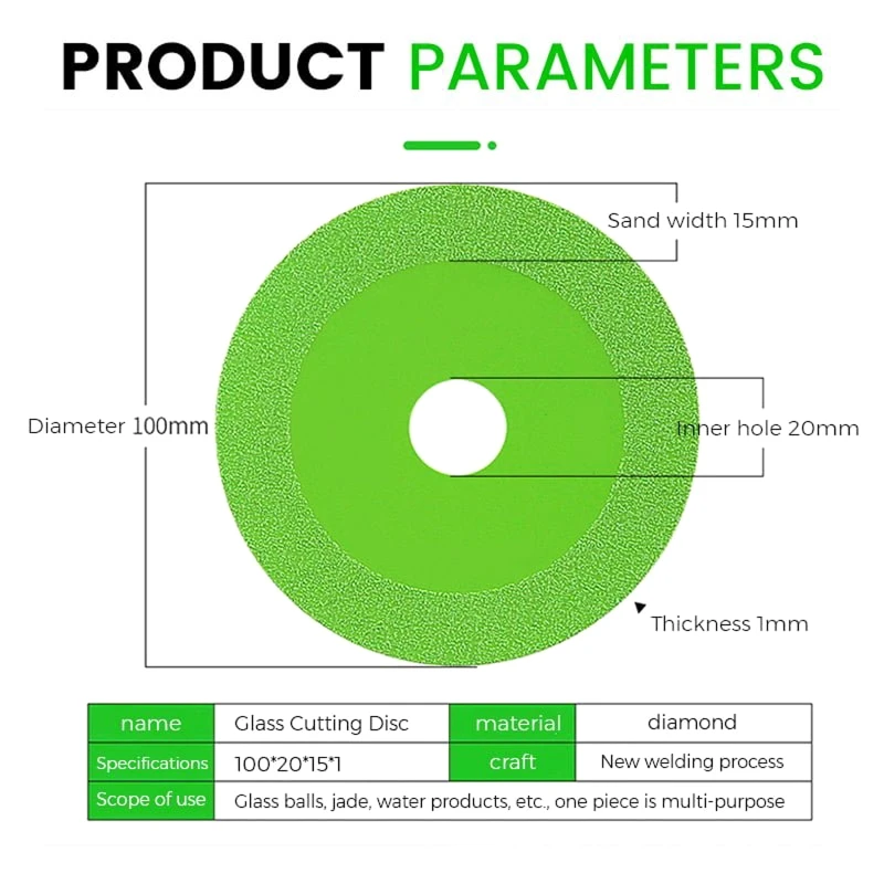 5 Pcs 100mm Glass Cutting Disc Marble Diamond Saw Blade Ceramic Tile Jade Polishing Grinding Disc  Ultra-Thin Saw Blade