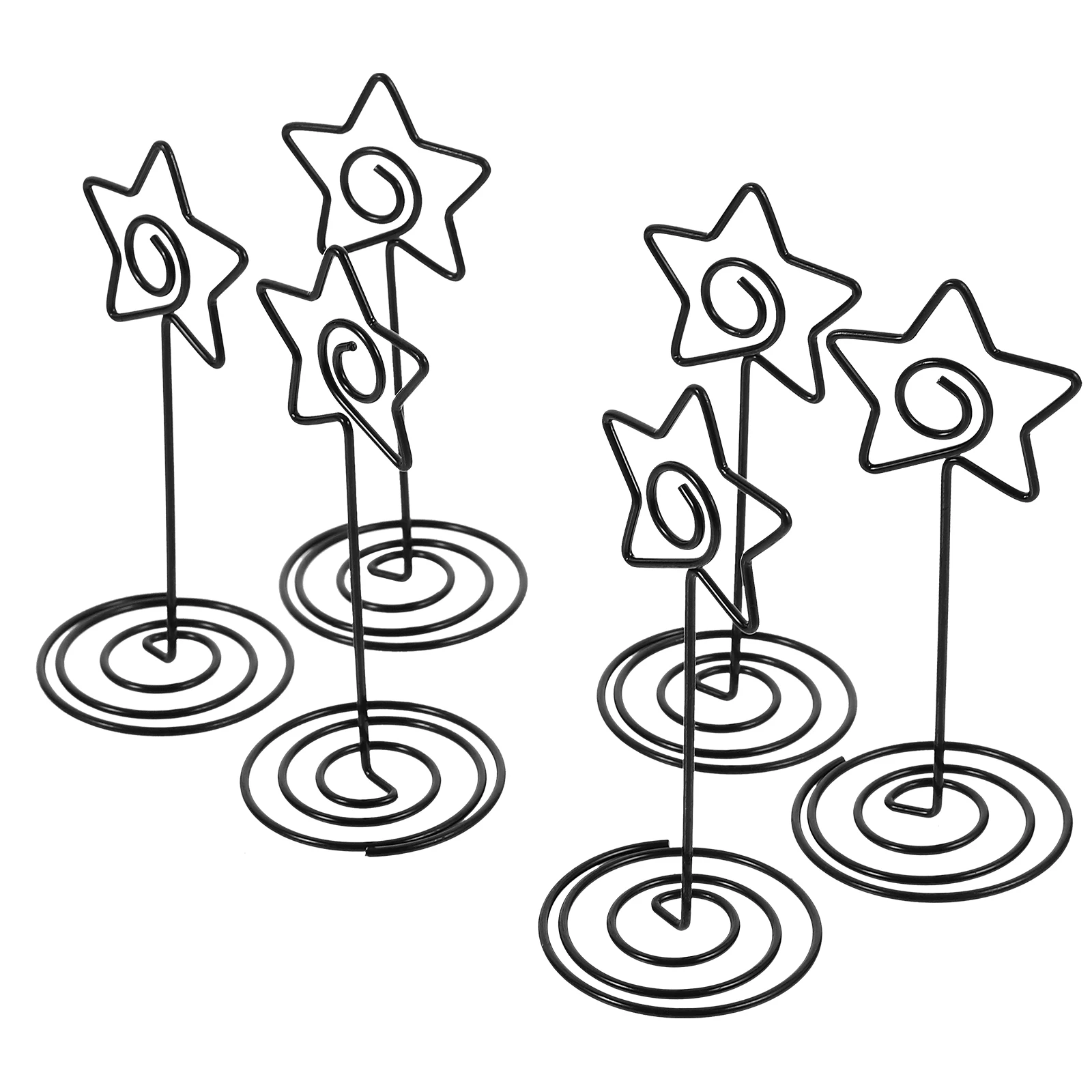 

10pcs Star Card Holder Wire Table Number Picture Stand Multipurpose Wedding Event Display Clip Simple Style