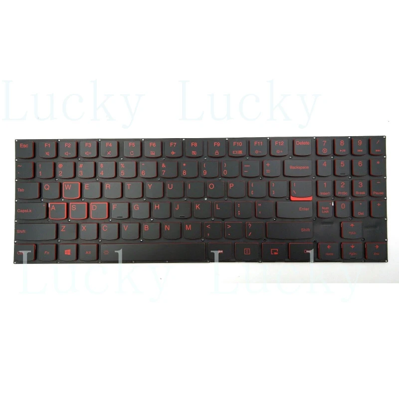 f New For Lenovo Legion Y520 Y520-15IKB Y720 Y720-15IKB Red Backlit Keyboard US