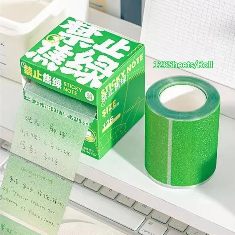 126 folhas transparente pérola perolada abas pegajosas volta adesivo completo gravável notas pegajosas estética papelaria em branco bloco de notas
