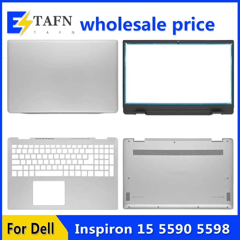 

New Laptop Case For DELL Inspiron 15 5590 5598 LCD Back Cover Front Bezel Palmrest Bottom Top 039T35 39T35 Silver