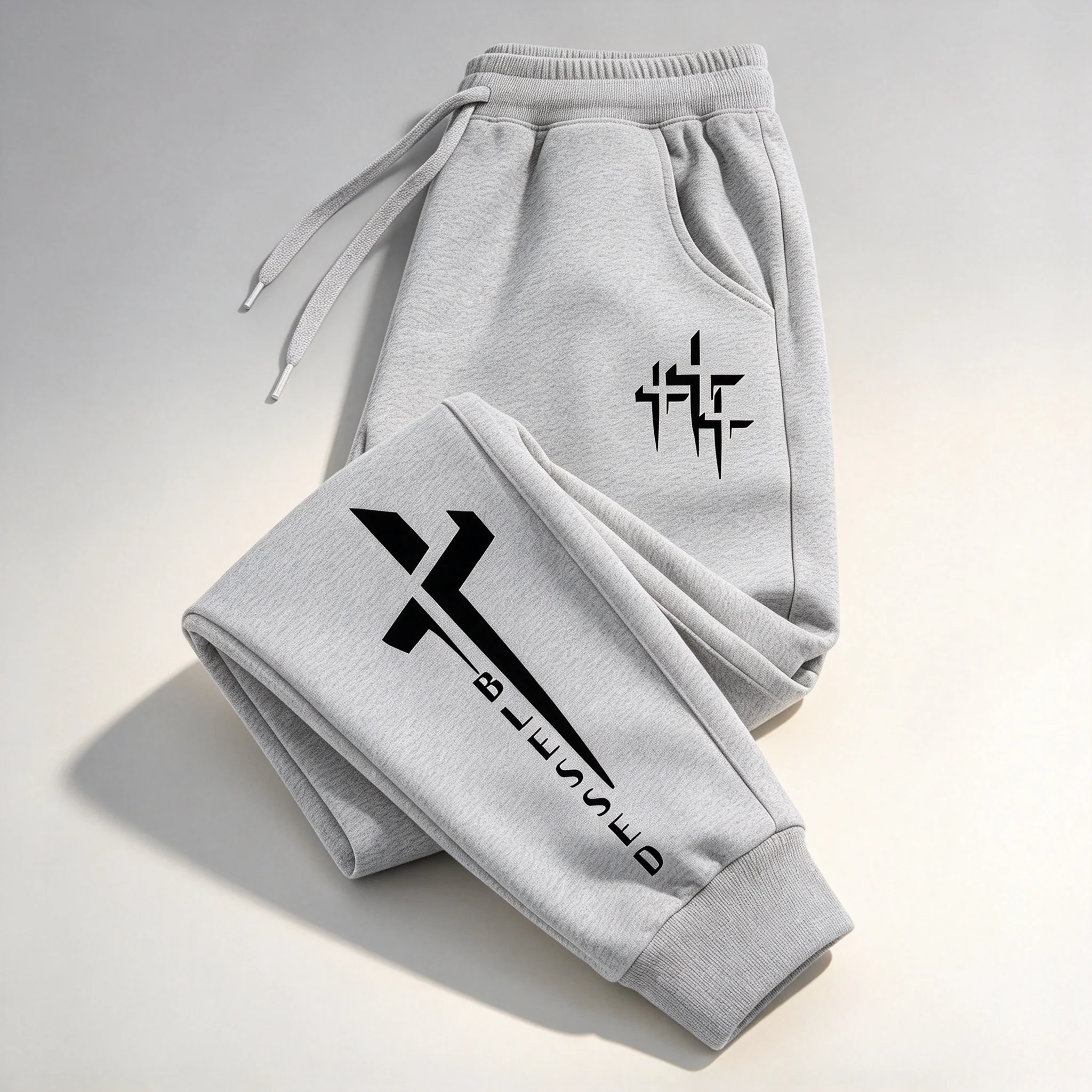 2026 New Unisex Blessed Cross Print Jogger Pants All Season Oversized Soft Comfort Daily Home Outdoor Casual Sports Sweatpants